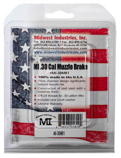 Midwest Industries MIAR30MB1 30 Cal Muzzle Brake 5/8x24 Phosphate Tool Steel - AR Platform — view 2