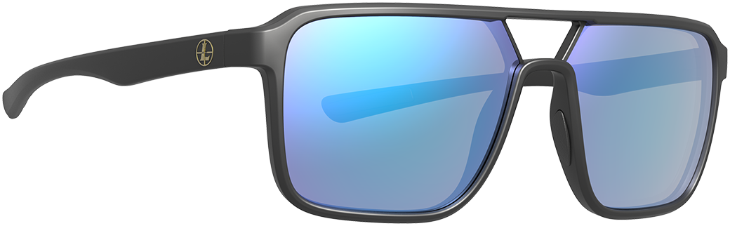 Leupold Bridger Performance Eyewear Matte Black Blue Mirror - Polarized — view 2