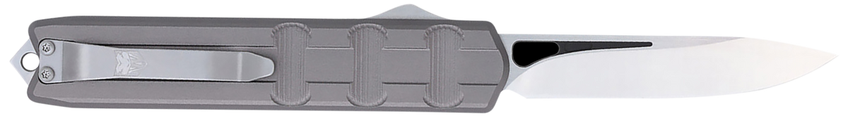CobraTec Enforcer 3.25" OTF Drop Point Plain M390 Steel Gray Aluminum Handle — view 2