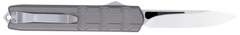 CobraTec Enforcer 3.25" OTF Drop Point Plain M390 Steel Gray Aluminum Handle — view 2