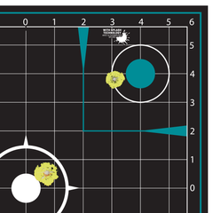 Allen Girls With Guns Splash 12"x12" Self-Adhesive Sight-In Grid Paper Target - 5 Pack — view 2