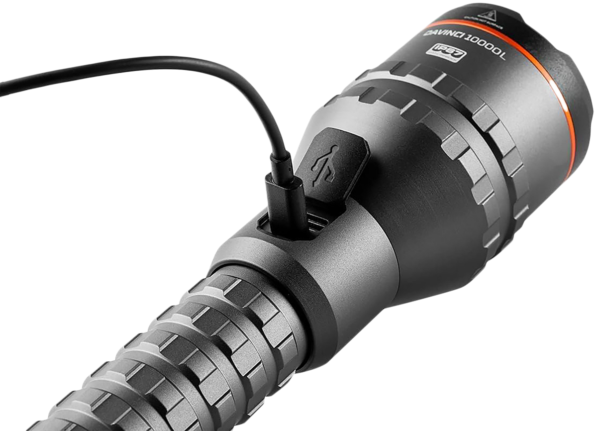 NEBO Davinci 10000L Rechargeable Flashlight 100/400/1,000 Lumens IP67 LED - Gray — view 2
