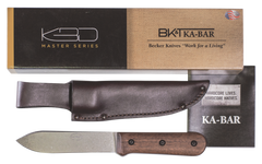 Ka-Bar BK62 Becker Kephart 5.13" Fixed Drop Point Plain Edge 1095 Cro-Van Walnut Handle — view 2