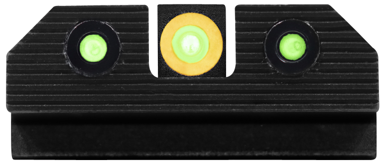XS Sights R3D 2.0 Night Sights for Glock 42/43/43X/48 - Green Tritium Orange Outline Front / Green Tritium Rear — view 2