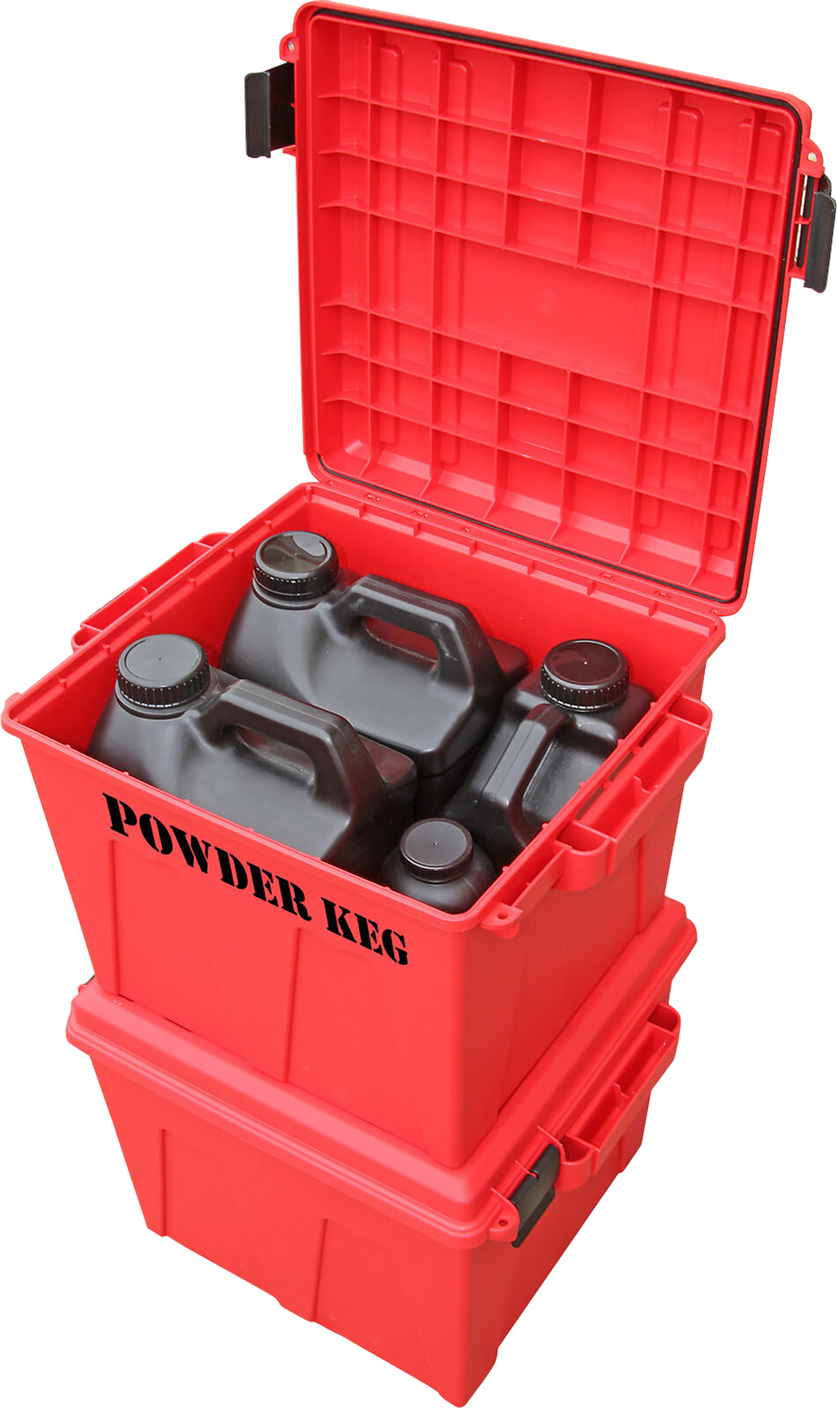 MTM Case-Gard PK12 Powder Keg Reloading Powder Storage Container Red Polypropylene — view 2
