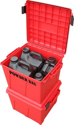 MTM Case-Gard PK12 Powder Keg Reloading Powder Storage Container Red Polypropylene — view 2