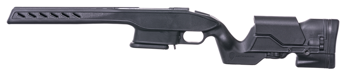 Archangel AAS10 Precision Elite Fixed Rifle Stock Black Synthetic w/Adjustable Cheek Riser for Savage 10/11 Short Action — view 2