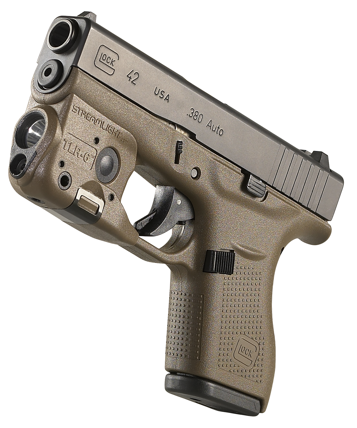 Streamlight TLR-6 100 Lumen White LED/Red Laser Weapon Light - Flat Dark Earth - Glock 42/43/43X/48 — view 2