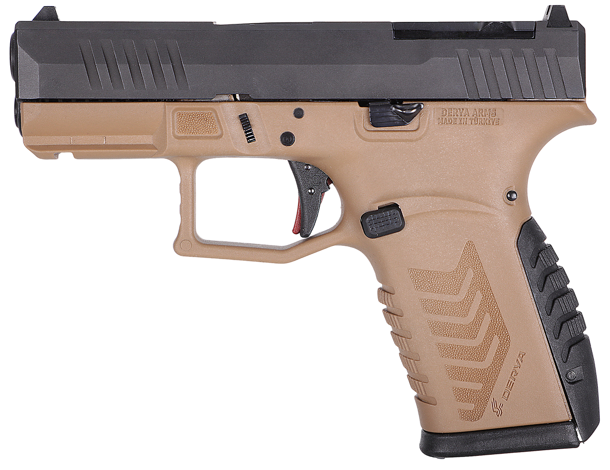 Derya Firearms DY9Z 9mm Luger 3.5" 15+1 Semi-Auto Pistol - FDE/Black — view 2