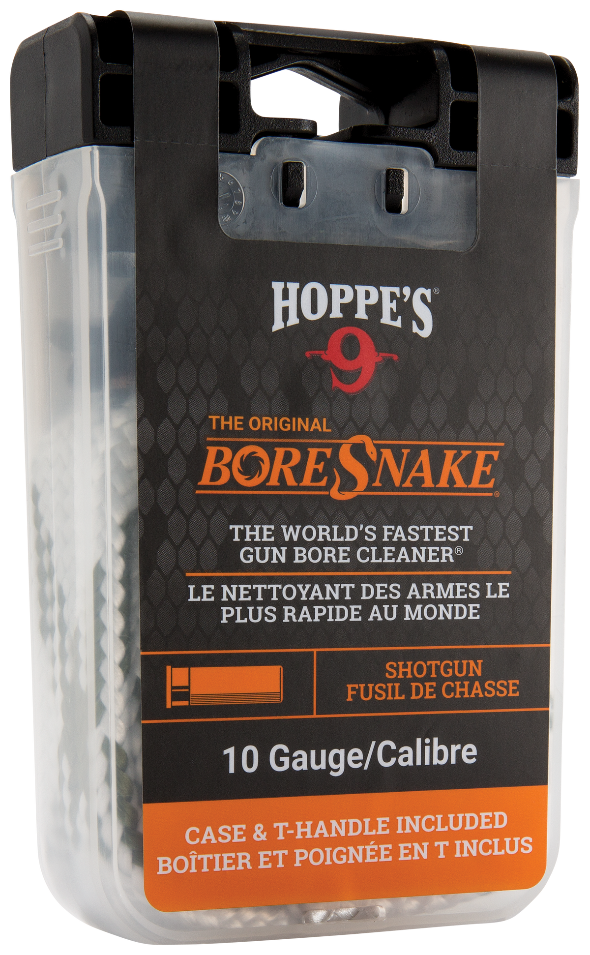 Hoppes BoreSnake Den 10 Gauge Shotgun Bore Cleaner Rope - Bronze Bristle — view 2