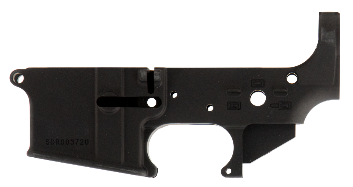 Spikes STLS045 No Logo AR-15 Multi-Caliber Black Hardcoat Anodized Stripped Lower — view 2