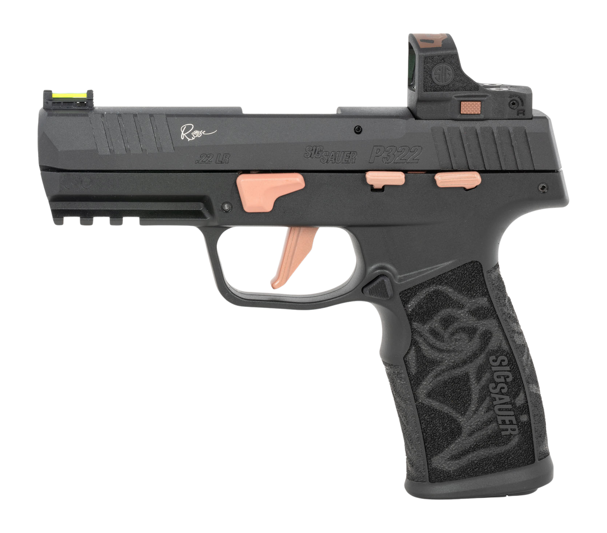 Sig Sauer P322 Rose w/Optic .22 LR 4" 10+1 SAO Semi-Auto Pistol - ROMEO-RS — view 2