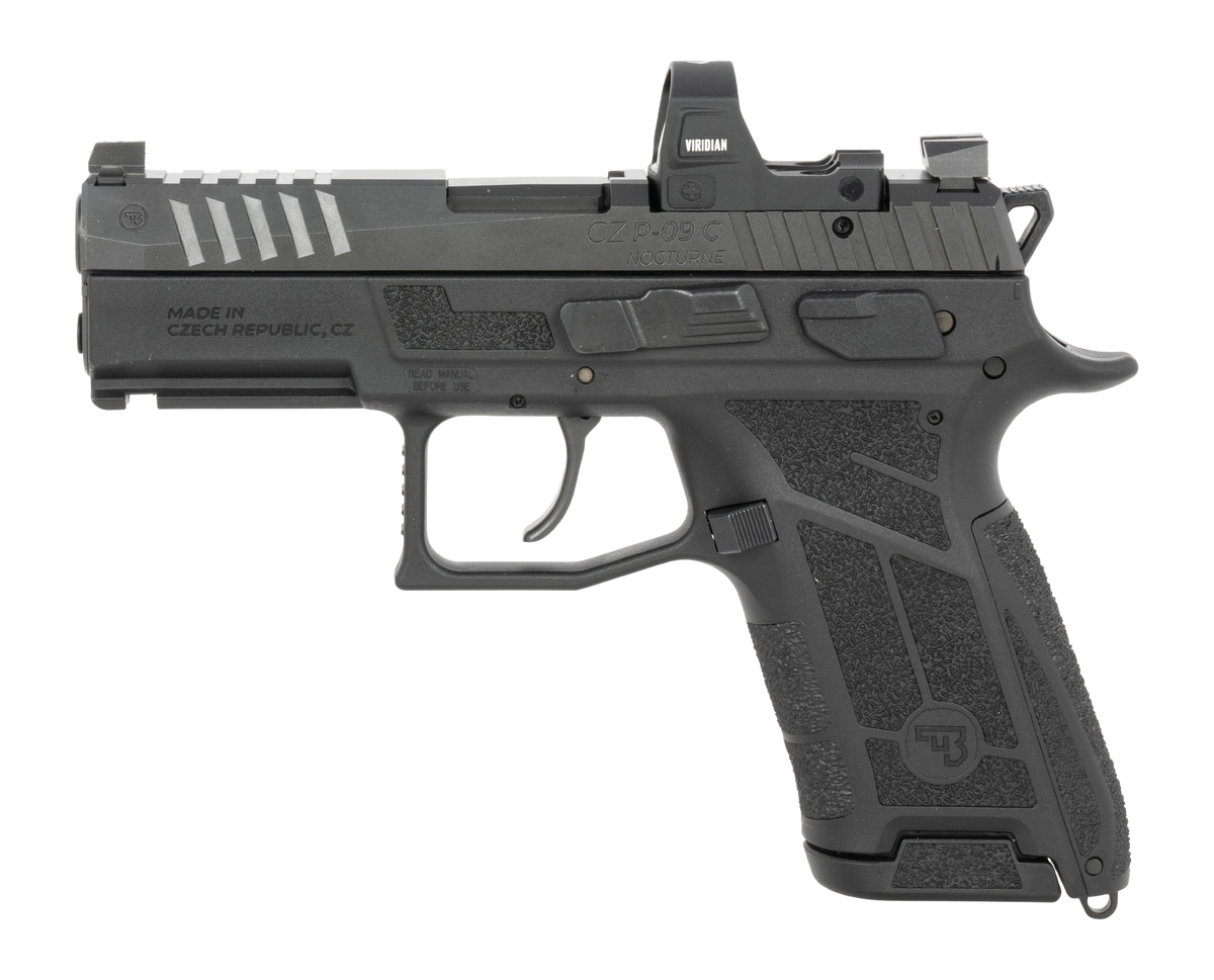CZ P-09 C Nocturne Compact 9mm Luger 3.75" 15+1 DA/SA Semi-Auto Pistol w/ Viridian RFX-15 Optic — view 2