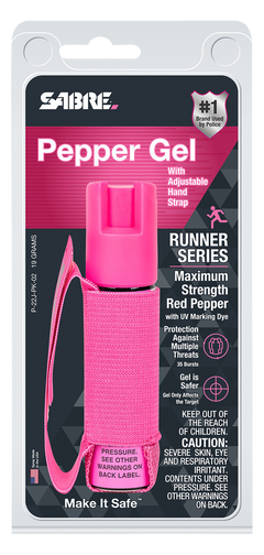 Sabre The Runner Pepper Gel 12 ft Range 35 Bursts Pink - Adjustable Strap — view 2