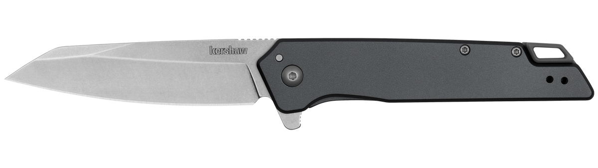 Kershaw Misdirect XL 3.37" Folding Reverse Tanto Plain 4Cr14 Stonewashed - Gray Stainless Steel — view 2