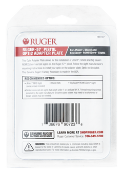 Ruger 90723 Ruger-57 Optic Adapter Plate JPoint/Shield RMS Aluminum Black — view 2