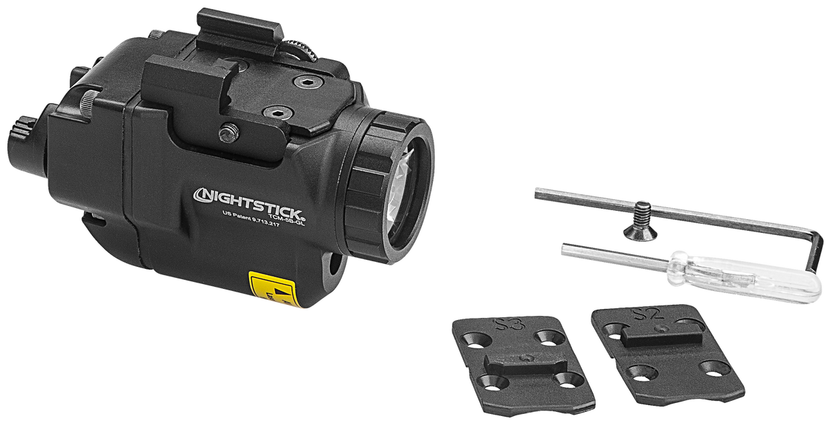 Bayco Nightstick TCM-5B-GL Subcompact Weapon Light w/Green Laser 650 Lumens LED Black Anodized - Glock/Sig/H&K/Ruger/S&W M&P — view 2