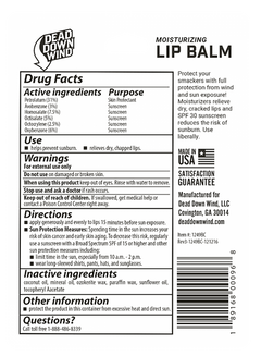 Dead Down Wind Lip Balm SPF 30 Unscented 0.15 oz 2-Pack — view 2