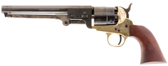 Traditions 1851 Navy Break-Open 44 Cal 7.50" 6-Shot Percussion Revolver - Brass Engraved Frame, Blued Cylinder, Walnut Grip — view 2