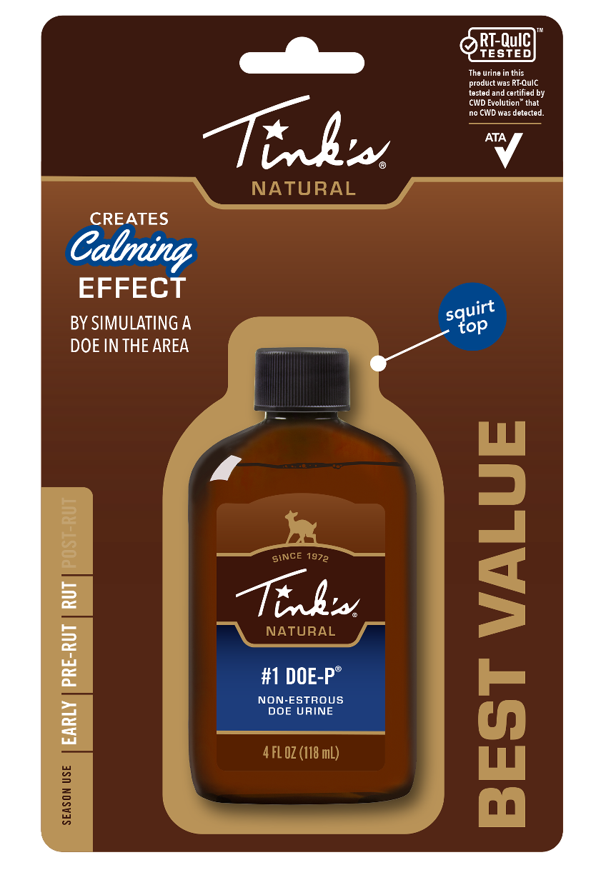 Tinks #1 Doe-P Non-Estrous Doe Urine Deer Attractant 4 oz Plastic Bottle — view 2