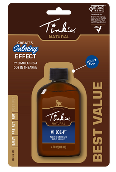 Tinks #1 Doe-P Non-Estrous Doe Urine Deer Attractant 4 oz Plastic Bottle — view 2