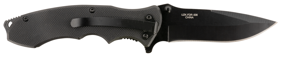 Uzi Accessories Responder VI 7.75" Folding Knife Straight Edge Stainless Steel G10 Black - Spring Assist — view 2