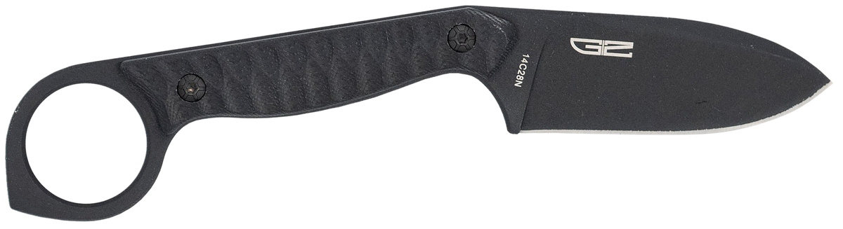 CobraTec Knives Wolfteeth EDC 2.75" Folding Drop Point Plain 14C28N Steel - Black G10 Handle — view 2