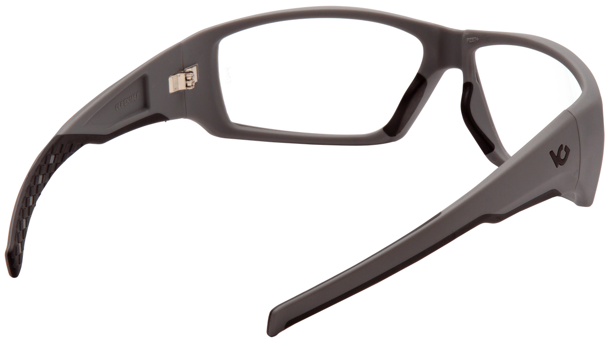Pyramex OverWatch Safety Glasses Clear Anti-Fog Lens Urban Gray Frame — view 2