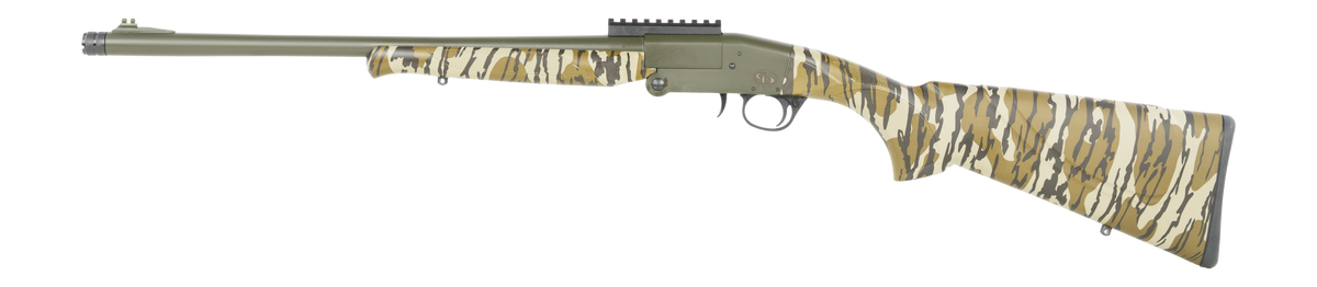 Charles Daly Chiappa 101 Compact 20 Gauge 3" 20" 1-Rd Break Open Shotgun - Black Steel / Mossy Oak Bottomland — view 2