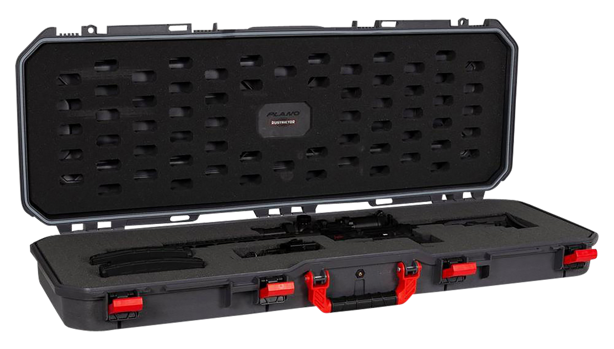 Plano All Weather 2 Rustrictor Technology 42" Rifle Case Gray/Red - Dri-Loc Seal & Lockable Latches — view 2