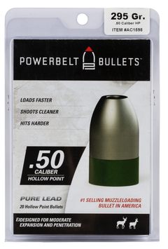 PowerBelt Bullets Pure Lead 50 Cal 295gr Lead Hollow Point 15/Box — view 2