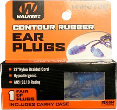 Walkers Game Ear Corded Rubber Ear Plugs 27 dB Blue In The Ear 1 Pair — view 2