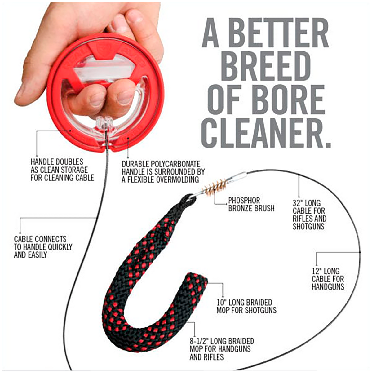 Real Avid Bore Boss 9mm Carbine Bronze Bristle Bore Cleaner — view 2