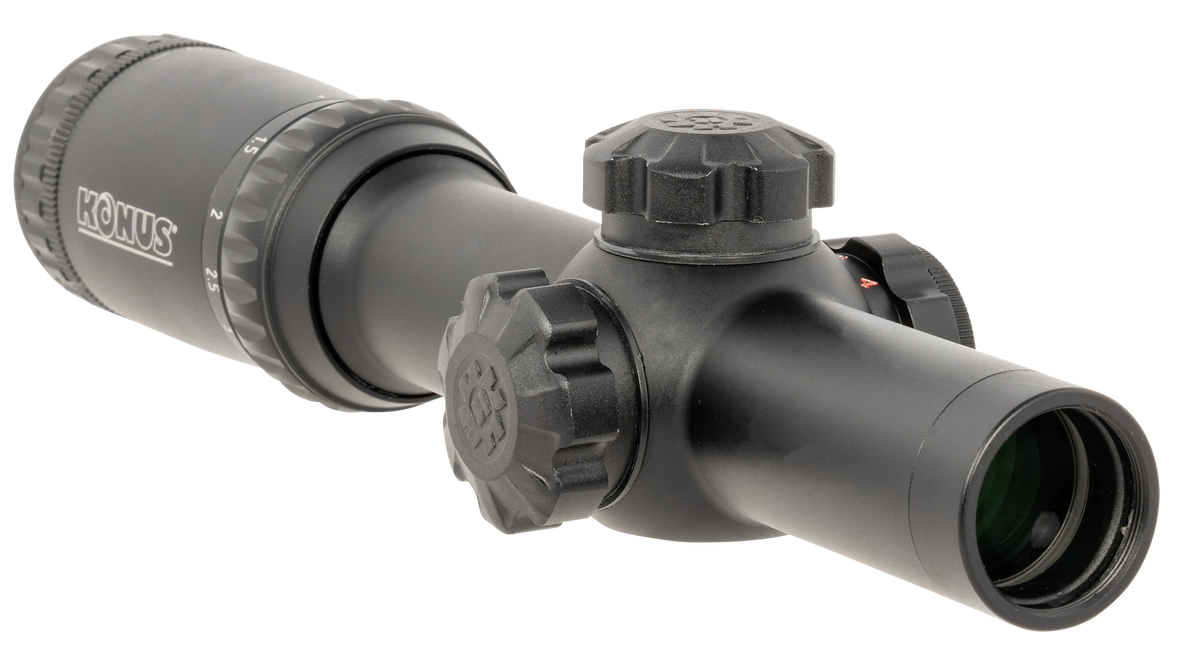 Konus KonusPro M-30 1-6x24mm 30mm Tube Dual Illuminated Engraved Circle Dot Riflescope - Matte Black — view 2