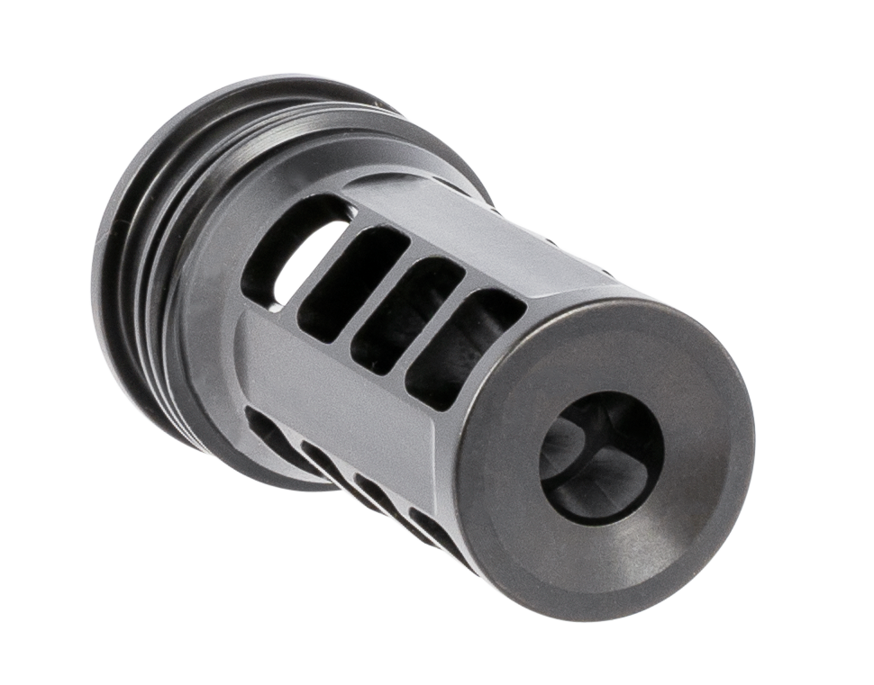 Huxwrx QD 338 Muzzle Brake .338 Cal 3/4x24 Black 2.30" AR-Platform — view 2