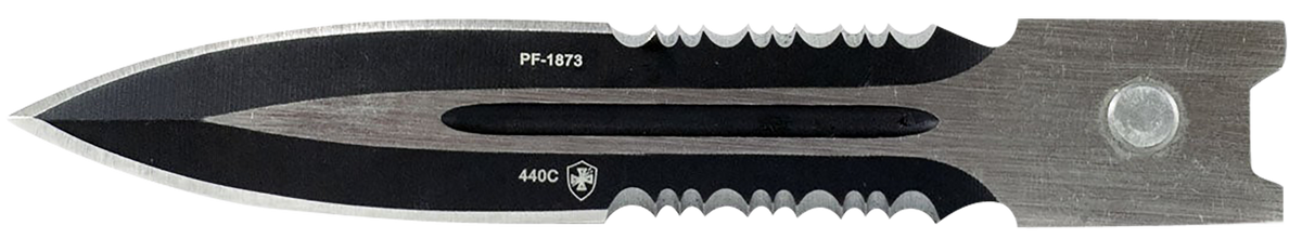 Templar Knife LFL431 Gen II Fallen Large 3.5" OTF Dagger Part Serrated 440C Black Oxide Stonewashed Aluminum Handle — view 2