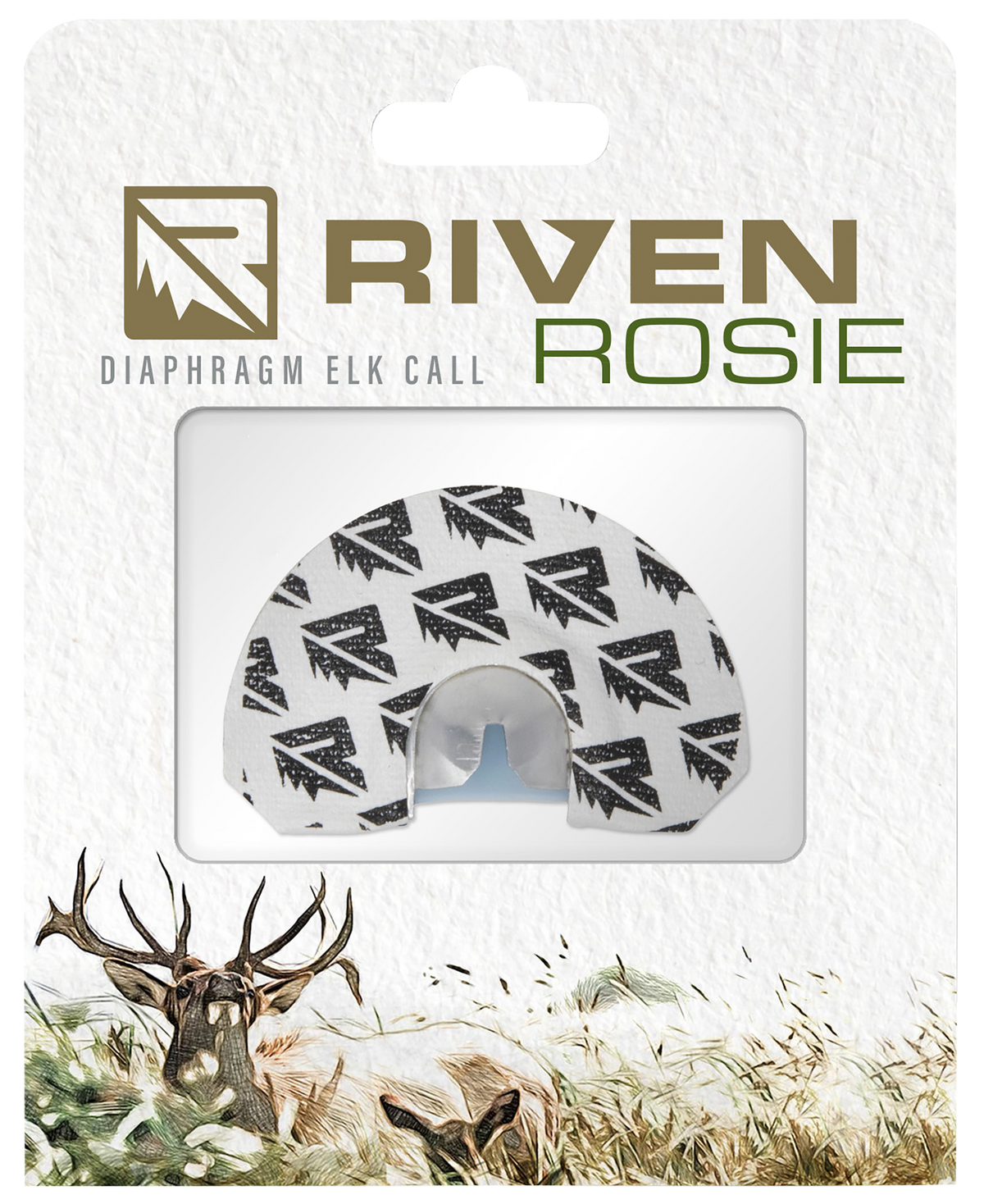 Riven Rosie Elk Diaphragm Mouth Call - Black / White — view 2