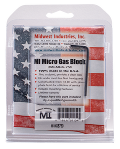 Midwest Industries Micro Gas Block .750" 4140 Steel - Black — view 2