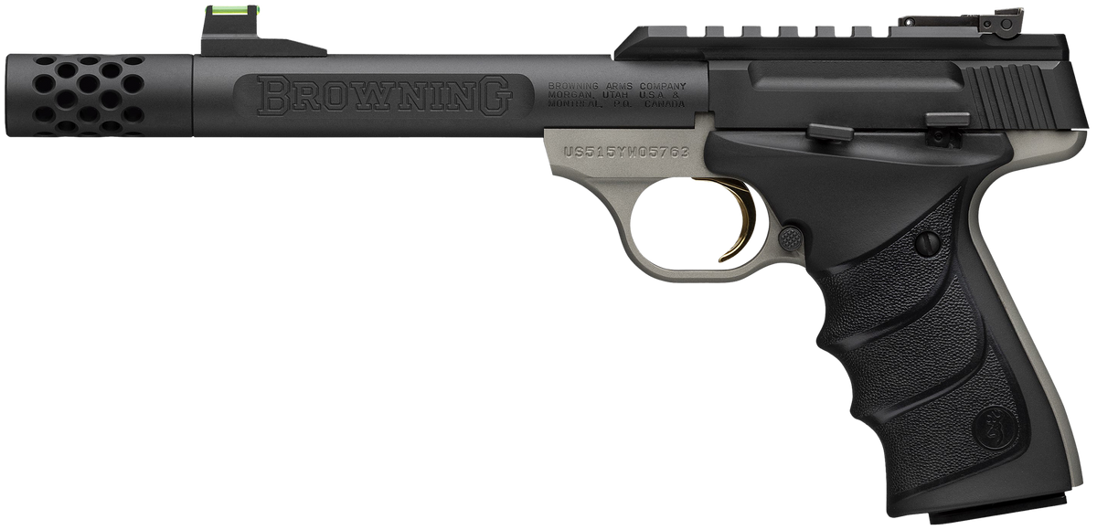 Browning Buck Mark Plus URX 22 LR 5.9" 10+1 SAO Pistol - Fiber Optic / Muzzle Brake — view 2