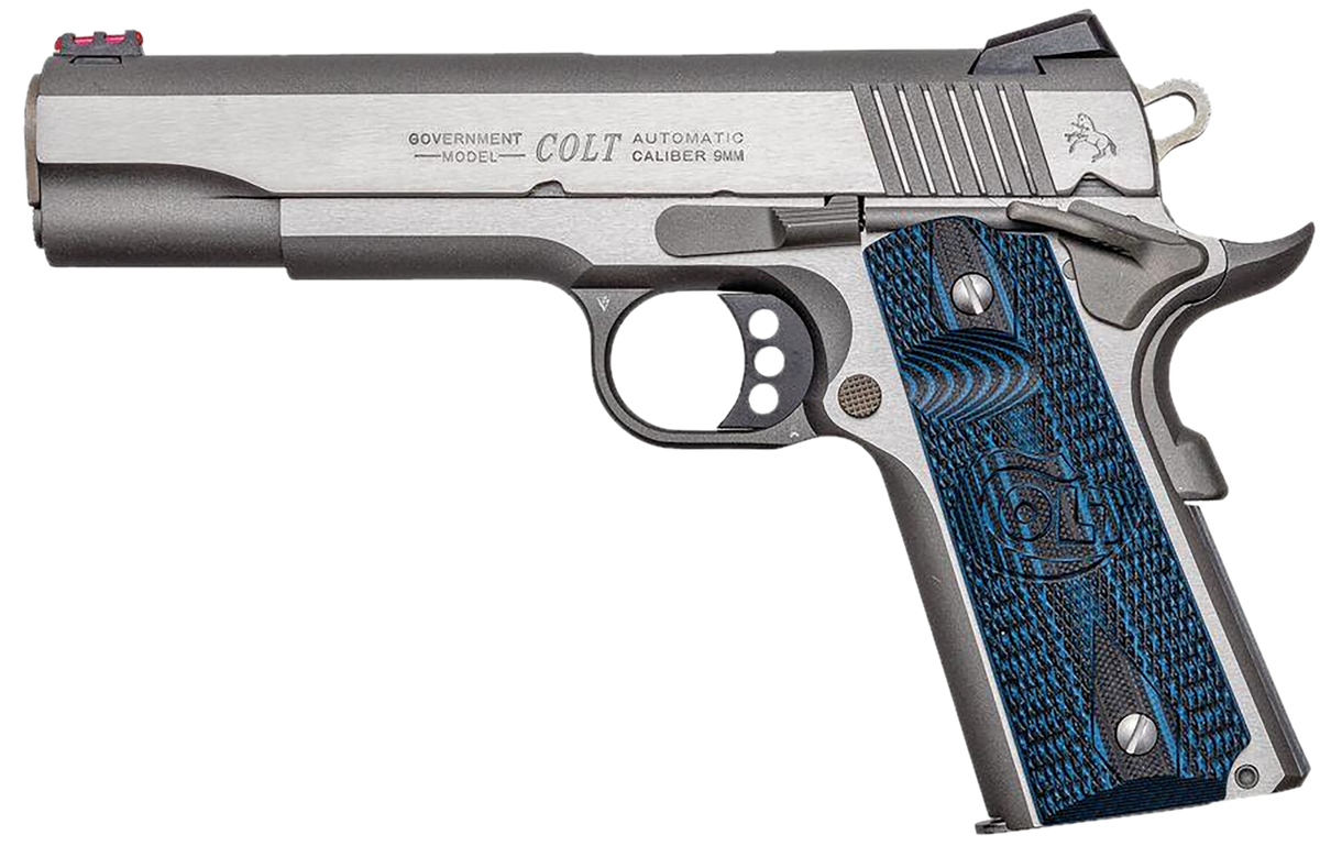 Colt Mfg Competition Government 9mm Luger 5" 9+1 SAO Pistol - Stainless National Match — view 2