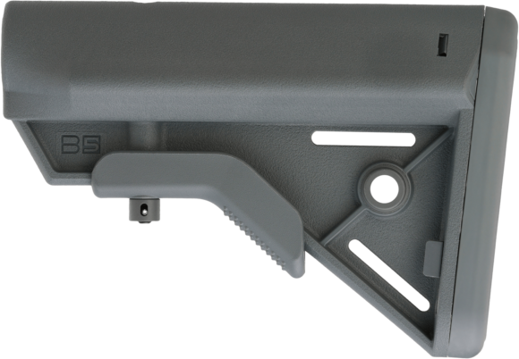 B5 Systems Bravo AR-15 Stock - Wolf Gray Synthetic Mil-Spec — view 2