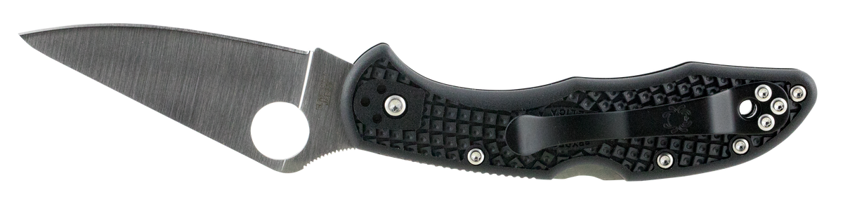 Spyderco C11FPBK Delica 4 Lightweight 2.88" VG-10 Flat Ground Plain Edge Black FRN Folding Knife — view 2