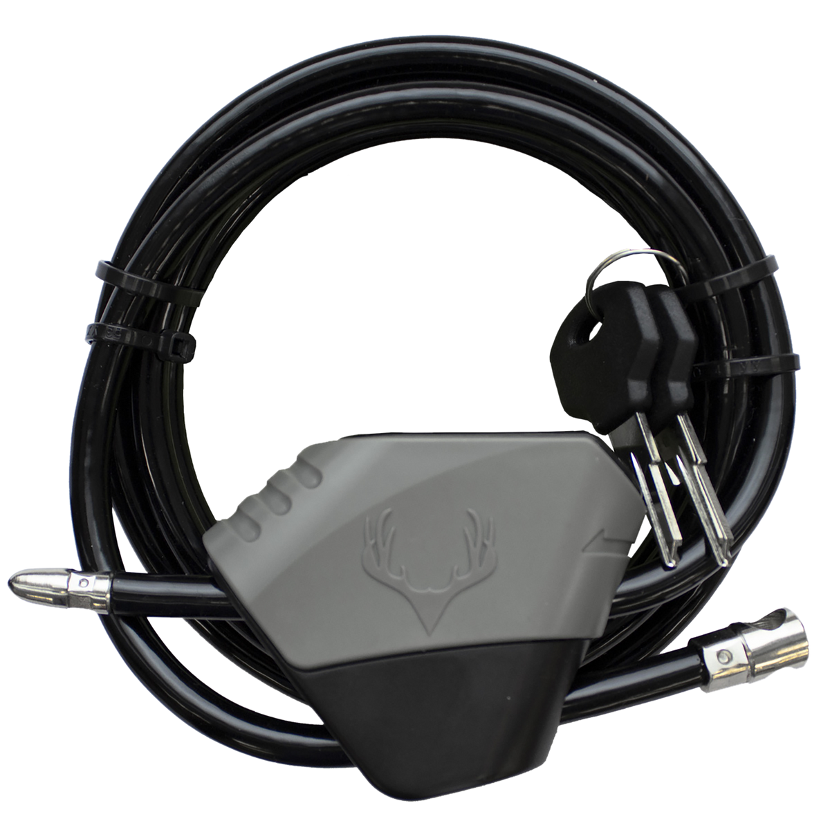 HME Cable Lock 6.5' Black/Gray Aluminum — view 2