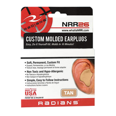 Radians CEP002-T Custom Molded Earplugs Silicone 26 dB Tan In The Ear — view 2