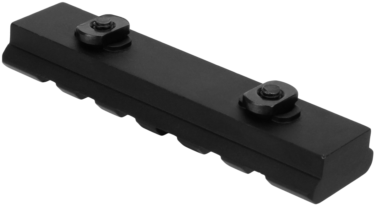 TacFire MAR105M M-LOK Accessory Picatinny Section Rail 3" 7 Slots Black Anodized — view 2