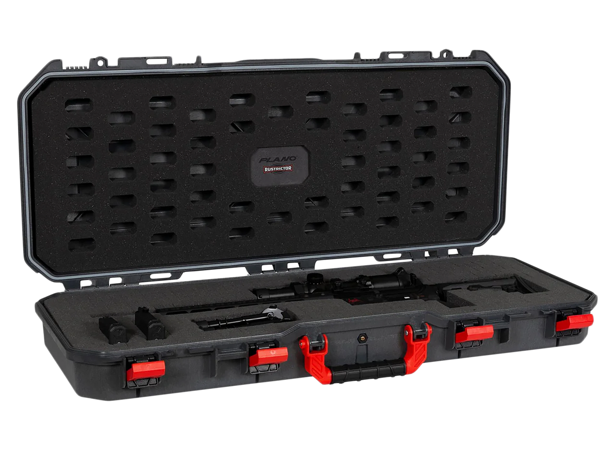 Plano All Weather 2 Rustrictor 36" Single Rifle Case Gray w/ Red Accents — view 2