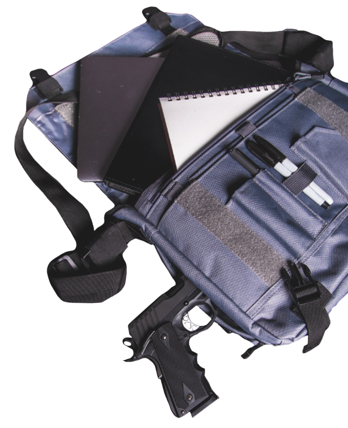 RUKX Gear ATICTBBS Discrete Carry Business Bag Smoke Gray 600D Polyester Shoulder Bag — view 2