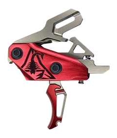 Rise Armament T35-SR REV 535 Slide-and-Snap 3.5 lb Single-Stage AR Trigger - Silver/Red — view 2