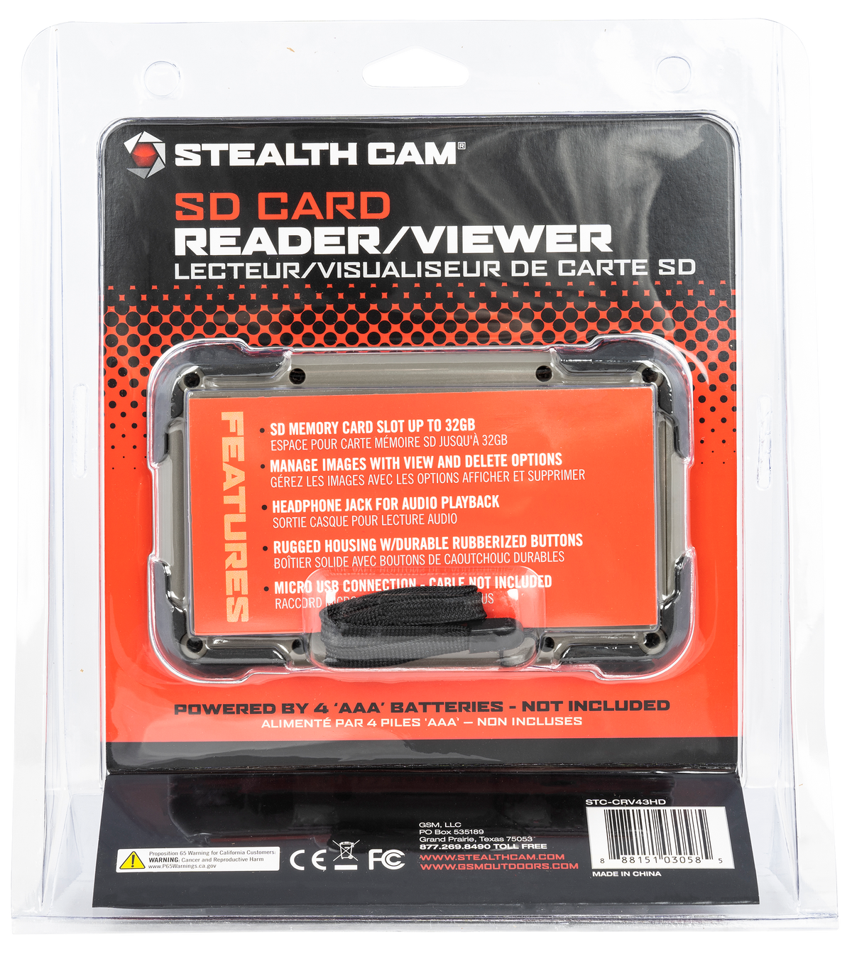 Stealth Cam STC-CRV43HD SD Card Reader / Viewer 4.3" LCD - Black/Green — view 2