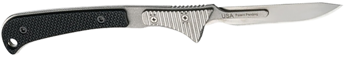 Hogue Expel Fixed Scalpel 2.5" High Carbon Steel Plain Edge - Black G10 — view 2
